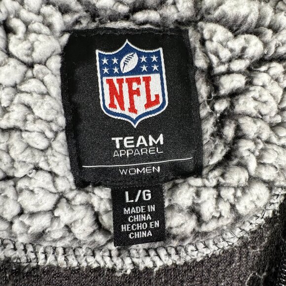 NFL Minnesota Vikings Sherpa Quarter-Zip Pullover Jacket Women's Gray - Picture 8 of 12